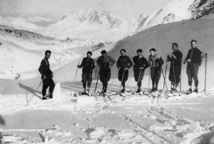 La squadra di fondo formazzina in allenamento al passo S. Giacomo